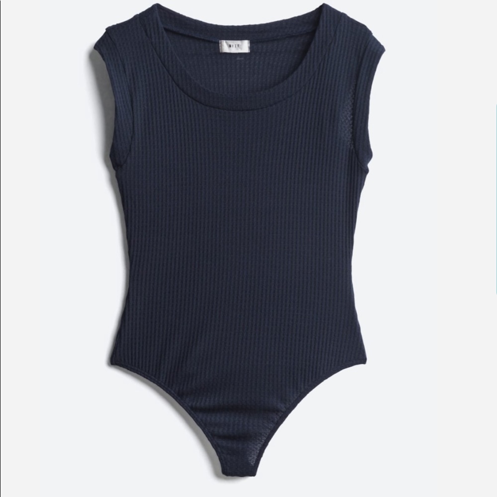 NYTT Waffle Textured Knit Bodysuit